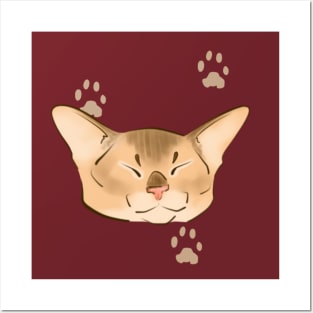 sleepy abyssinian cat Posters and Art